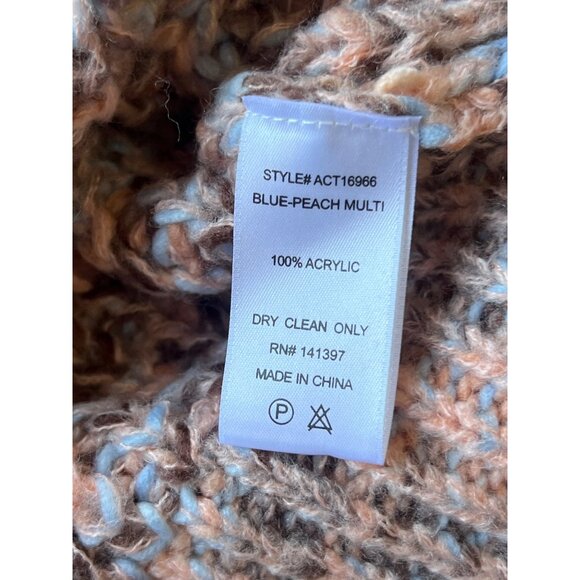 Astr The Label Womens Multicolor Button-Front Cardigan M Knit V-Neck Acrylic - Picture 9 of 9